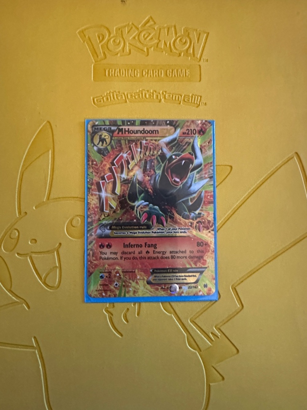 Mega Houndoom Pokémon EX Holo Card - Black & Red